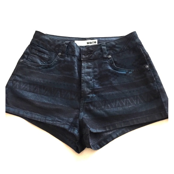 high waisted aztec print Topshop shorts