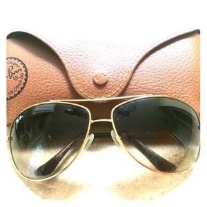 Gold aviator RayBans