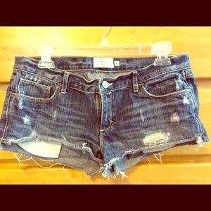 Abercrombie and Fitch destroyed denim shorts