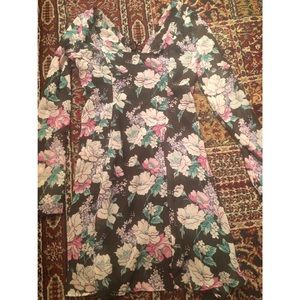 Nasty Gal floral tie back dress
