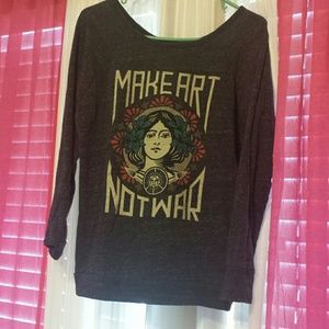 Make art not war sweater.