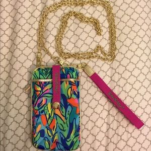 Lilly Pulitzer Wristlet in Hot Spot
