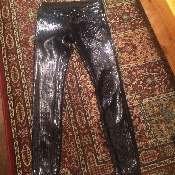 BLANK Denim NYC sequined jeans black sequins