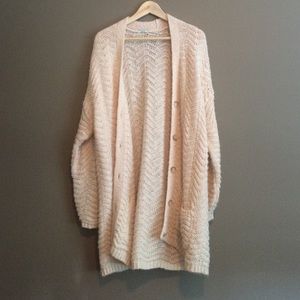 light pink cardigan from Urban Outfitters
