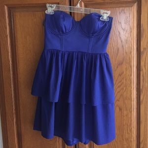 Royal blue sleeveless dress worn once