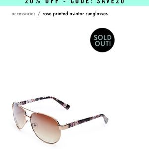 Aviator Sunglasses Rose Printed