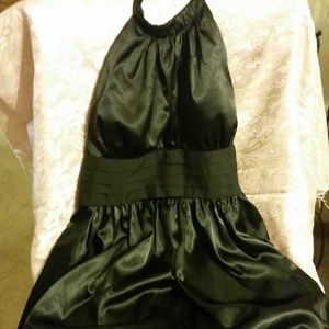 Black satin party dress!