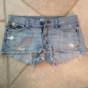Fringed Jean shorts