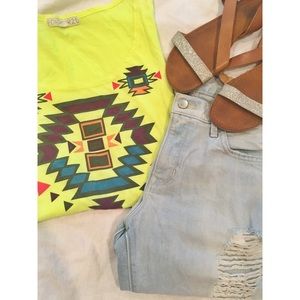 Neon Tribal Crop Top