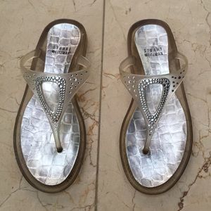 Silver Rubber Stuart Weitzman Sandals