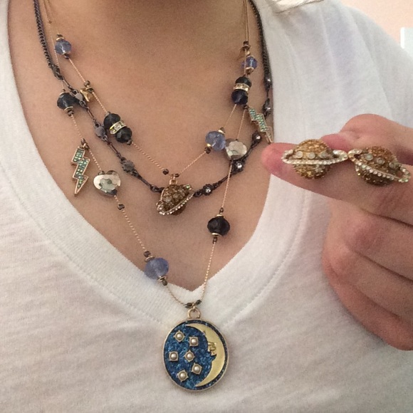 Betsey Johnson necklace and earrings