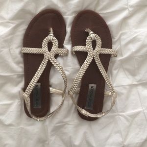 Gold Steve Madden sandals