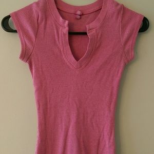 Pink v neck t shirt