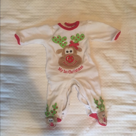 Baby/infant first Christmas outfit.