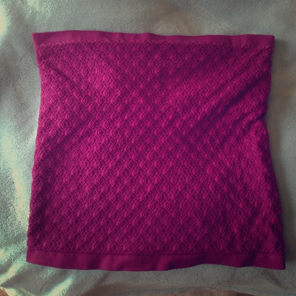 plum strapless free people top