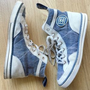 CHANEL authentic denim sneakers