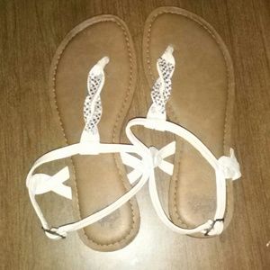 White sandals
