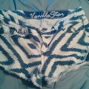 Blue and white shorts
