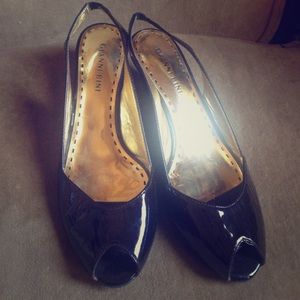 Gianni slingback cheetah print wedges