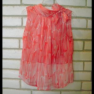 NY&Co. Coral and white blouse!
