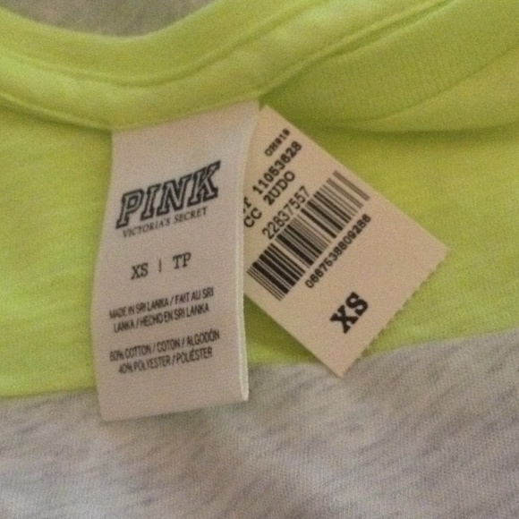 VS Pink Yellow and Grey Tee💕 - Picture 3 of 3