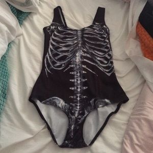 Black Skeleton Leotard