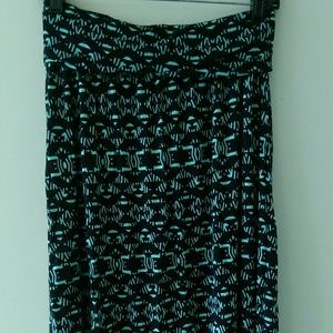 Blue tribal print maxi skirt