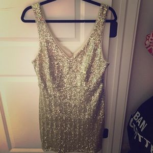 Bisou Bisou Sequined Cocktail Dress for NYE!