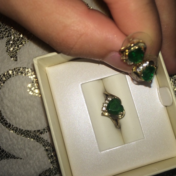 Real diamond green earrings!