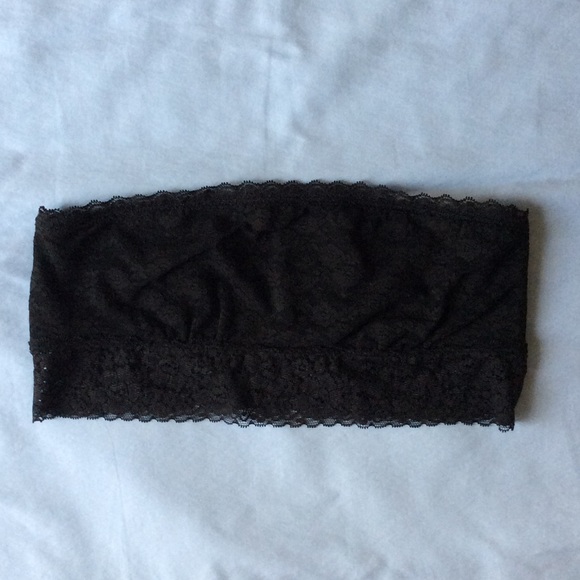 Victoria Secret Pink Black Lace Bandeau