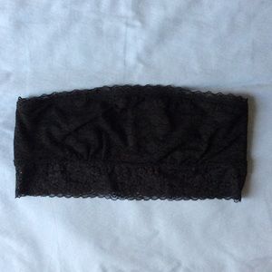 Victoria Secret Pink Black Lace Bandeau