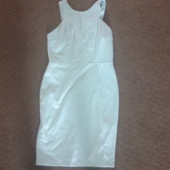 Aqua blue body con dress