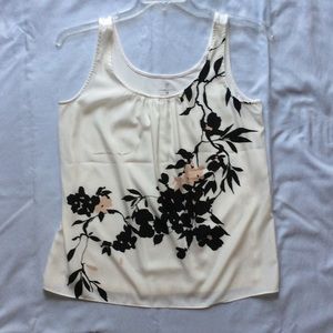 Cream color silk tank top from NY&Co