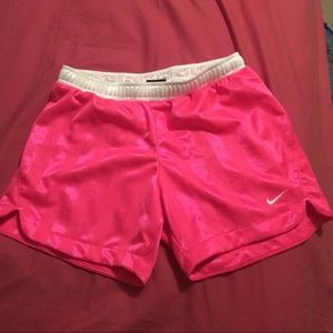Hot pink nike shorts