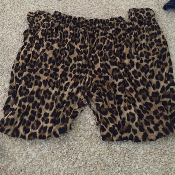 Leopard print jogger type pants