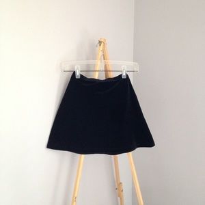 Black Velvet Mini Skirt