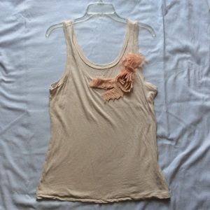 Cute old navy tank top with flower ruffle on neck