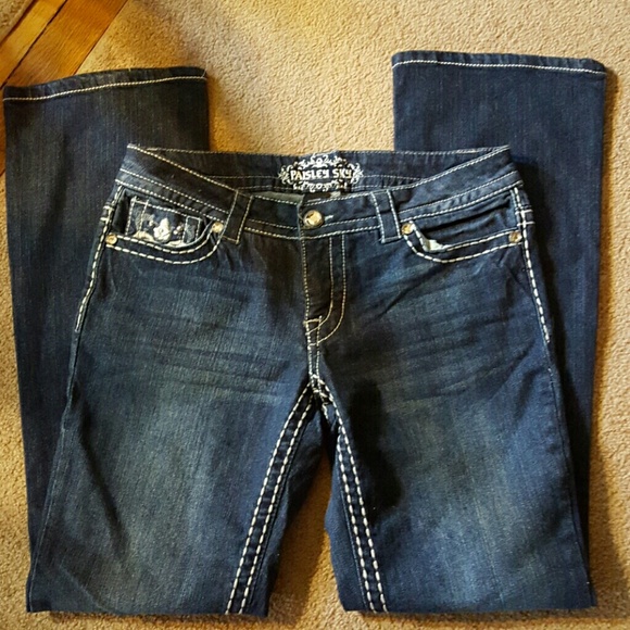 Paisley Sky embellished jeans.
