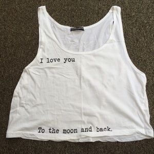 Brandy Melville I Love You to the Moon & Back Tank