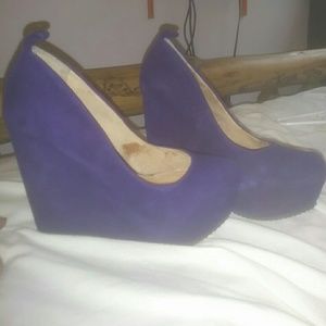 *sold* Aldo suede wedges