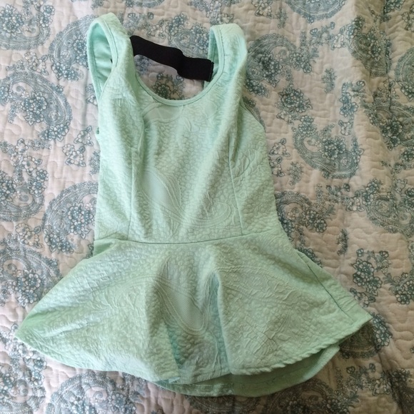 Charlotte Russe caged back peplum top