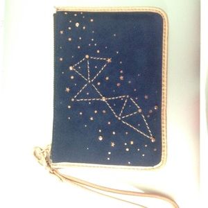 Navy blue fossil handbag