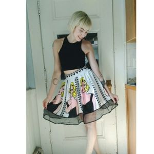 Retro Comic Book Skater Skirt NWOT