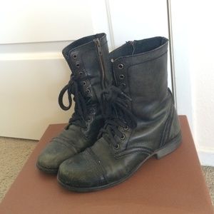 Steve Madden Black Combat Boots
