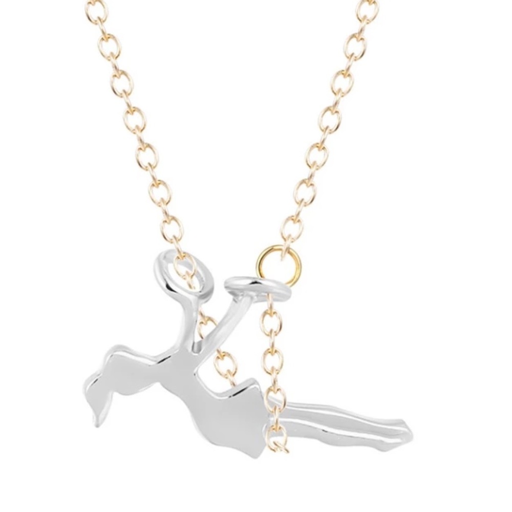 Girl on swing necklace