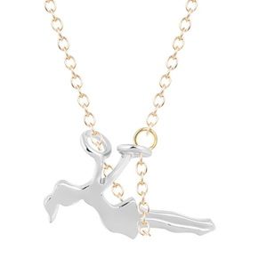 Girl on swing necklace