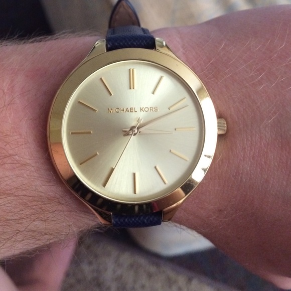 Navy Blue Leather Strap with Runway Face! - Picture 1 of 4