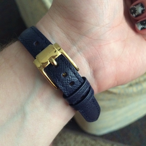Navy Blue Leather Strap with Runway Face! - Picture 2 of 4