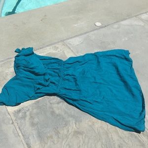 Indah turquoise mini dress, never been worn.