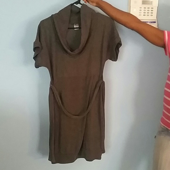 Grey dress with belt...